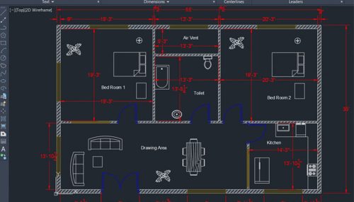 Civil-Construction_0003_How to make House Floor Plan in AutoCAD